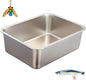 Stainless Steel Cat Litter Box Set, Includes Catnip Fish Toy & Wand Feather Toy by miwooim