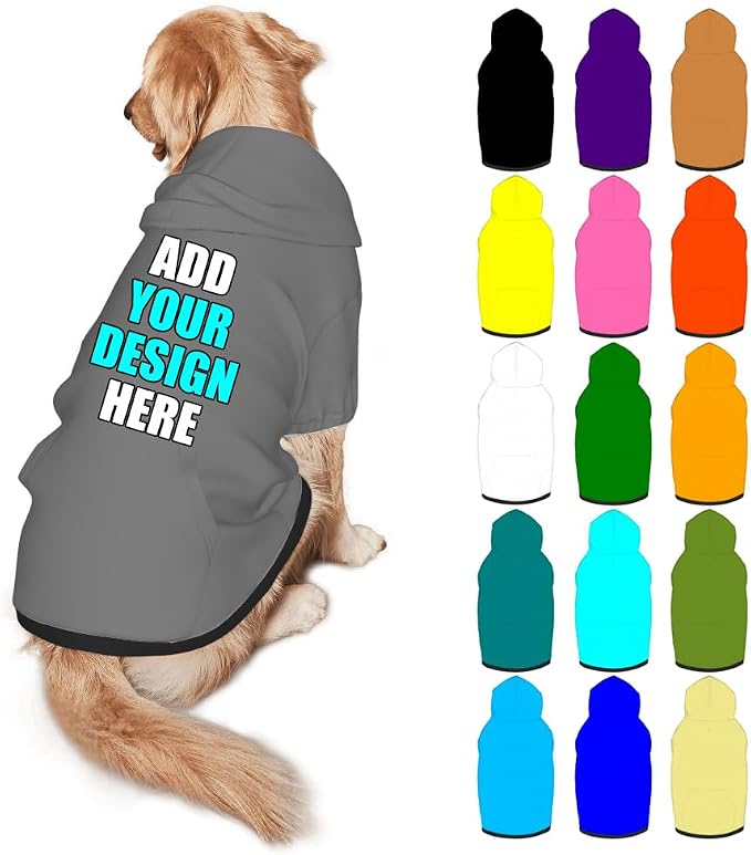 Customized Dog Hoodie with Name Logo Personalized Text Soft & Warm by Mynvzrk