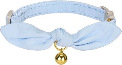 Bunny Ear Cat Collar with Bell and Bow Tie, Breakaway Cute Bowtie Kitten Collars by YUDOTE
