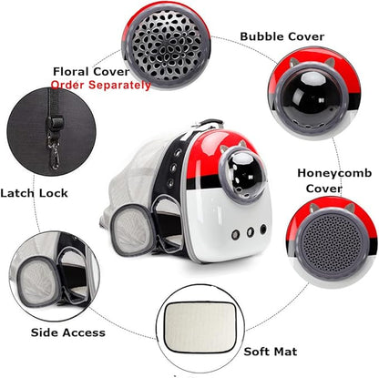 Back Expandable Cat Carrier Backpack, Backpack - Image 3