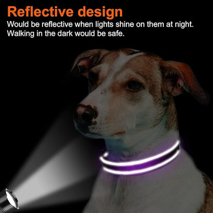 Joytale Reflective Dog Collar, Soft Neoprene Padded, Metal D-Ring, Nylon Pet - Image 5