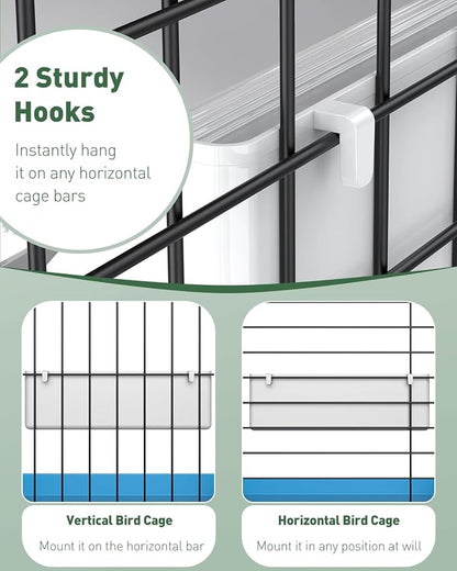 Pawfly 2 Pack Bird Feeder for Cage Hanging Plastic Feeder - Image 5
