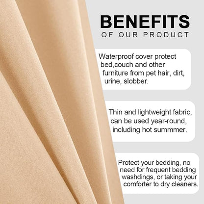 DUJUIKE Waterproof Bed Cover for Dog and Cats, Pet Hair Resistant Bed Sheet - Image 7