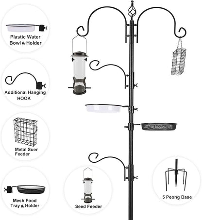 ERYTLLY Bird Feeding Station Kit Bird Feeder Pole Wild Bird Feeder Hanging Kit - Image 8