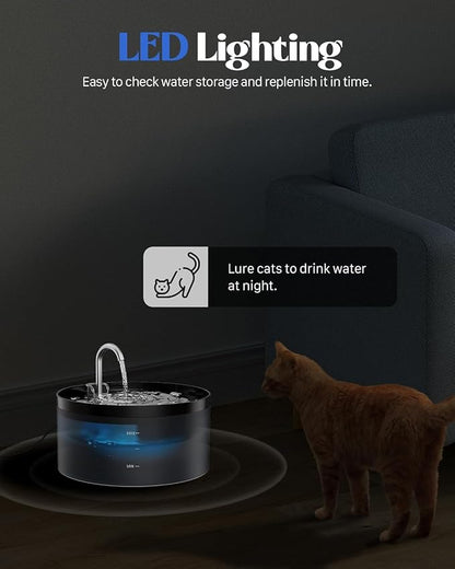 Cat Water Fountain Pet Fountain: Cat Water Dispenser - 108oz/3.2L Automatic Pet - Image 6