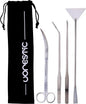 VORESTIC 4Pcs Aquascaping Tools, Stainless Steel Aquarium Tweezers, Scissors by VORESTIC