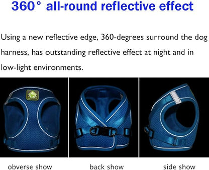 FEimaX Dog & Cat Harness Set, No Pull Soft Mesh Reflective Adjustable Pet - Image 6