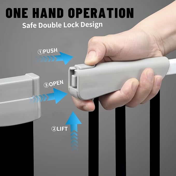 41" Tall Safety Pet Gate, Adjustable 29.92"-49.21" Wide, No Drilling Pressure - Image 6