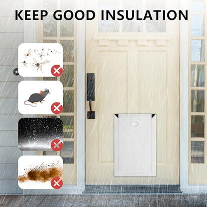 Aluminum XL Dog Door with 2 Sliding Lock Panels, Doggy Door - Image 7