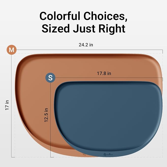 DownyPaws Dog Food Mats for Floors Waterproof, BPA Free Silicone Dog Bowl Mat - Image 9