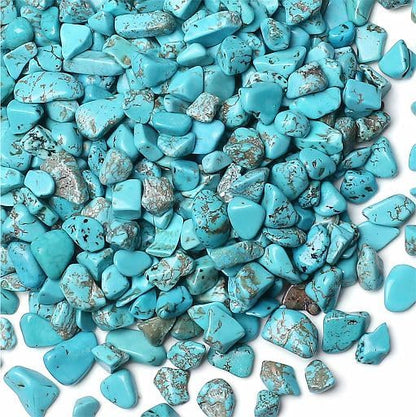 YATOJUZI Turquoise 1LB Aquarium Gravel Rocks Bulk Wholesale Tumbled Crystals by YATOJUZI