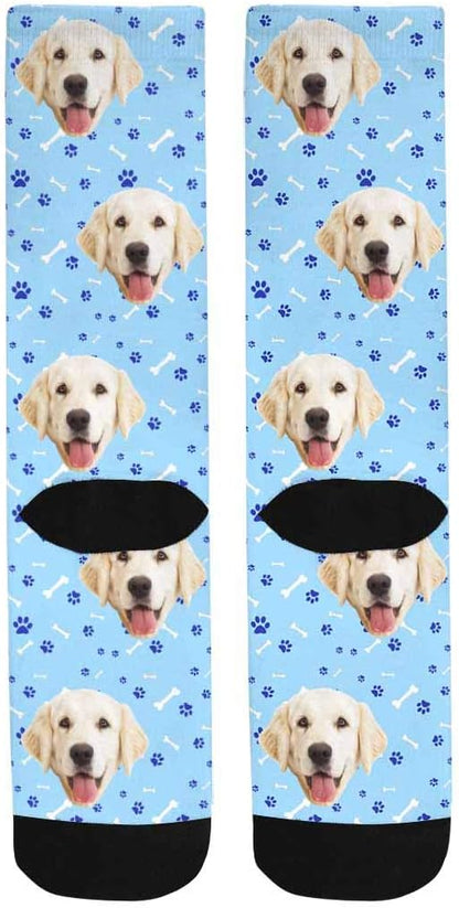 MyPupSocks Custom Personalized Photo Pet Face Socks, Cat and Dog Tracks Paws - Image 6