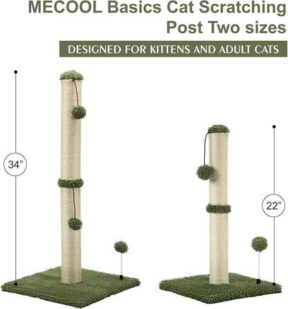 MECOOL Cat Scratching Post Premium Basics Kitten Scratcher Sisal Scratch Posts - Image 6