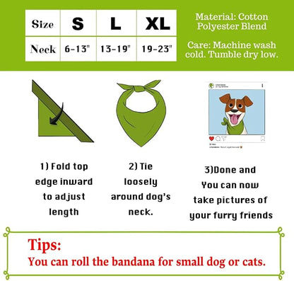 Birthday Boy Dog Bandanas 1 Pack, HBD Pet Scarves - Image 6