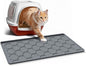 Cat Litter Box Mat, Silicone Kitty Litter Mat, Dark Gray by Garoopion