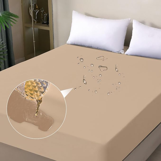 Twin Mattress Protector Waterproof, Fitted Sheet Style Breathable Mattress Cover by OHANO