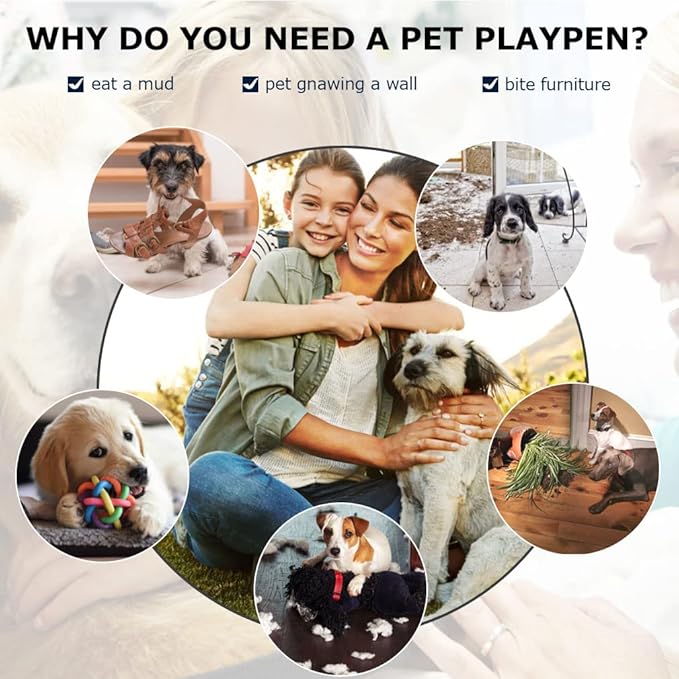 BestPet | Dog Playpen | 32 Inch, 8 Panels | Heavy Duty Metal Pet Exercise Pen | - Image 2