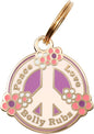 Two Tails Pet Company Personalized 'Peace, Belly Rubs' Pet ID Tag & Collar Charm by TwoTailsPetCompany