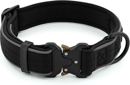 Plutus Pet Tactical Dog Collar, Reflective, Adjustable Heavy Duty Dog Collar - Image 2