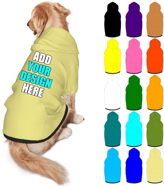 Customized Dog Hoodie with Name Logo Personalized Text Soft & Warm by Mynvzrk