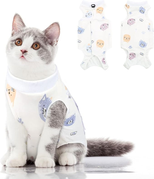 SUNFURA Cat Recovery Suit, Kitten Surgical Full Bodysuit by SUNFURA