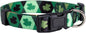Native Pup St Patricks Dog Collar- Saint Patrick Green Shamrock Pet Collars- by NativePup