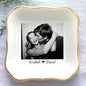 Custom Photo Ring Dish, Personalized Couple Portrait Picture Trinket Tray by Anniversaree