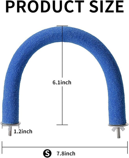 U Shape Parrot Perch Stand Toy Bird Platform Sand Paw Grinding Clean Stick - Image 7