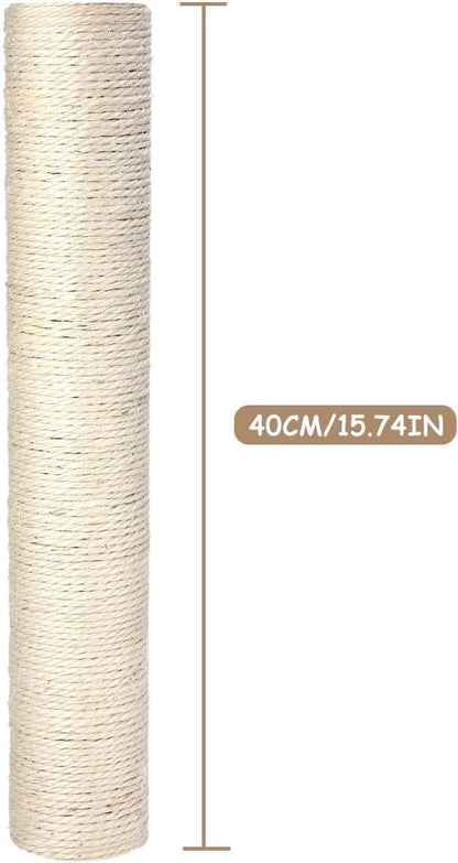 PowerKing Natural Sisal Replacement Scratching Post, 15.7'' 2 Pieces M8 Cat - Image 5