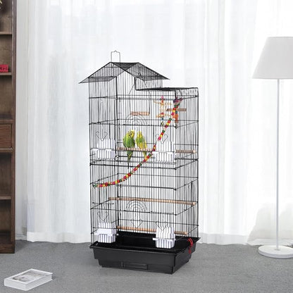 Yaheetech 39-inch Roof Top Large Flight Parrot Bird Cage - Image 2
