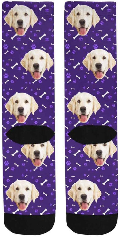 MyPupSocks Custom Personalized Photo Pet Face Socks, Cat and Dog Tracks Paws - Image 6