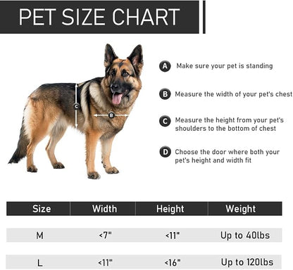 【PATAPLUS】 Aluminum French Large Dog Door, Strong Double Magnetic Flaps - Image 7