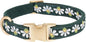 Woven Dog Collar with Metal Buckle Adjustable Jacquard Retro Dog Collars by YUDOTE