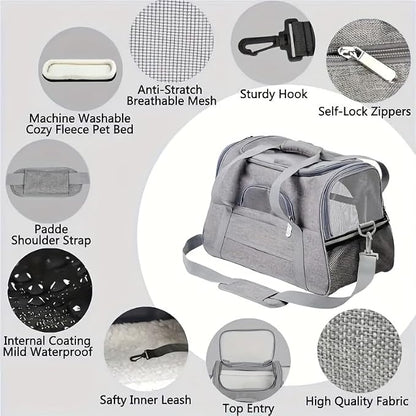 Cat Carriers, Dog Carriers, Pet Carriers – Airline-Approved Soft-Sided Bag - Image 4