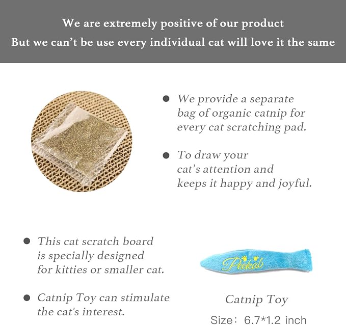 PEEKAB Cat Scratcher Cardboard Reversible Cat cat Scratch Pad Kitty Corrugated - Image 6