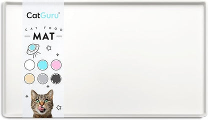 CatGuru Cat Food Mat, Small & Large Pet Feeding Mat, 100% Waterproof Cat by CatGuru