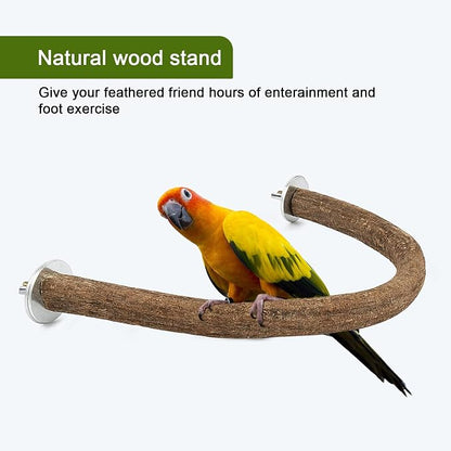 Rypet 2PCS Natural Wood Bird Perches - Image 5