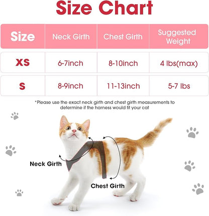 Cat Vest Harness and Leash Set for Walking Escape Proof, Adjustable Kitten - Image 2