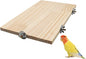 13.6×7.9 Inches Large Bird Perch Stand Platform, Natural Wooden Small Animals by Dnoifne