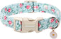 DOGWONG Floral Dog Collar, Cute Adjustable Flower Collar, Girl Female Dog Collar by DOGWONG