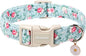 DOGWONG Floral Dog Collar, Cute Adjustable Flower Collar, Girl Female Dog Collar by DOGWONG