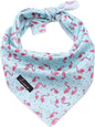 ARING PET Summer Dog Bandanas, Light Blue Flamingo Kerchief Triangle Bibs Scarf by ARINGPET