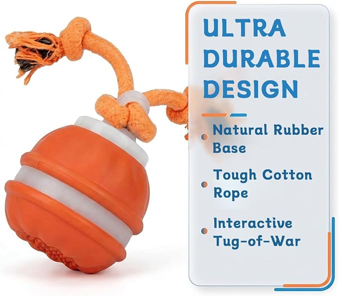 Zealburst Interactive Dog Toy, 360° Smart Automatic Rolling Moving Toy - Image 2