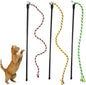 KABASI 3PCS Cat String Wand Toys, Colorful Interactive Cats Teaser Wand by KABASI