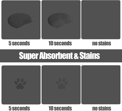 Large Pet Feeding Mat, 39.4" x 31.5" Absorbent Quick Dry Dog Mat - Image 5