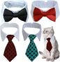 4 Pieces Pets Dog Cat Bowtie Pet Costume Adjustable Formal Necktie Collar by Yosbabe