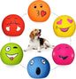 Squeaky Dog Toys for Medium Dogs, Soft Latex Squeaky Dog Balls, Smile Dog Toys by HOLYSTEEDDogFunMaker