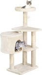 BestPet | 36" Cat Tree Tower | Beige | Sturdy Multi-Level Cat Tree by BestPet