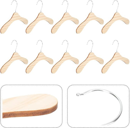 Toyvian 10pcs 8.66-inch Wooden Dog Hangers Large Pet Clothes Hangers Sturdy - Image 6