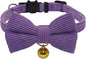 THAIN Cat Collar with Bow Tie and Bell, Breakaway Adjustable Cute Soft Corduroy by THAIN
